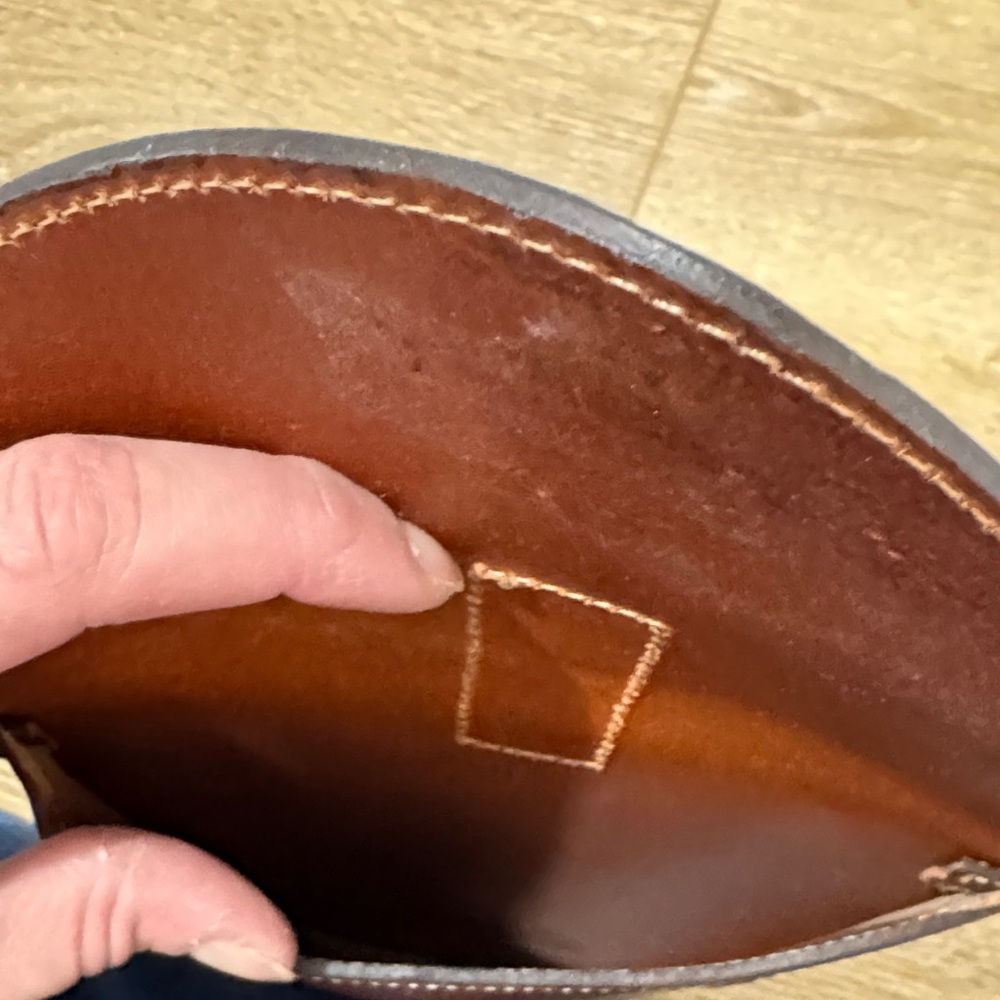 Vintage Equestrian Brown Leather Saddle Bag - Picture 2 of 8